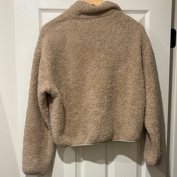 H&M Tan Fleece Pullover Hoodie - Picture 6 of 7